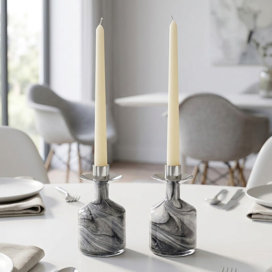 Pair of Taper Candle Holders in Night Sky