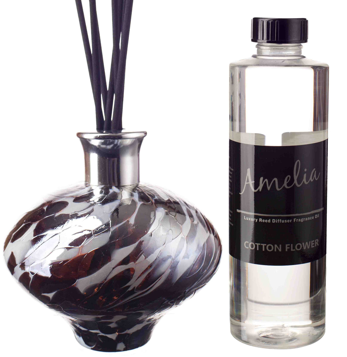 Oval Reed Diffuser - Black and White