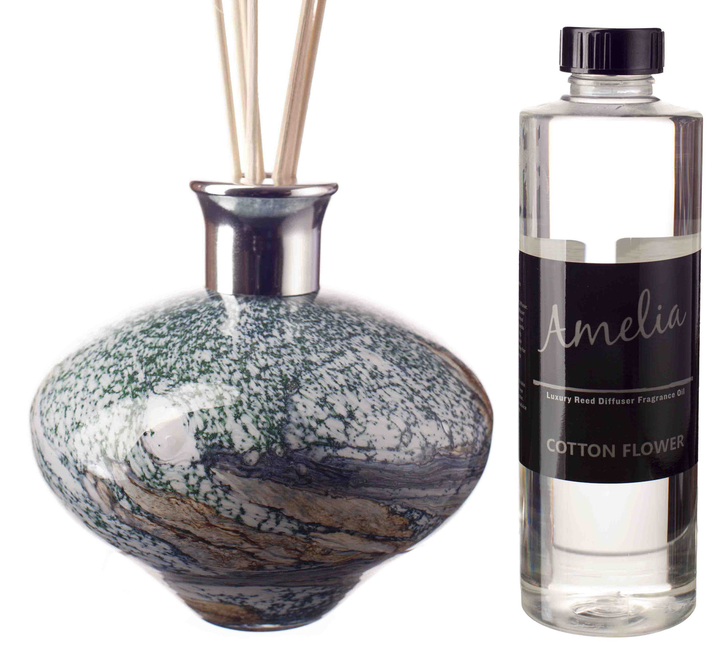 Oval Reed Diffuser - Peacock Lustre