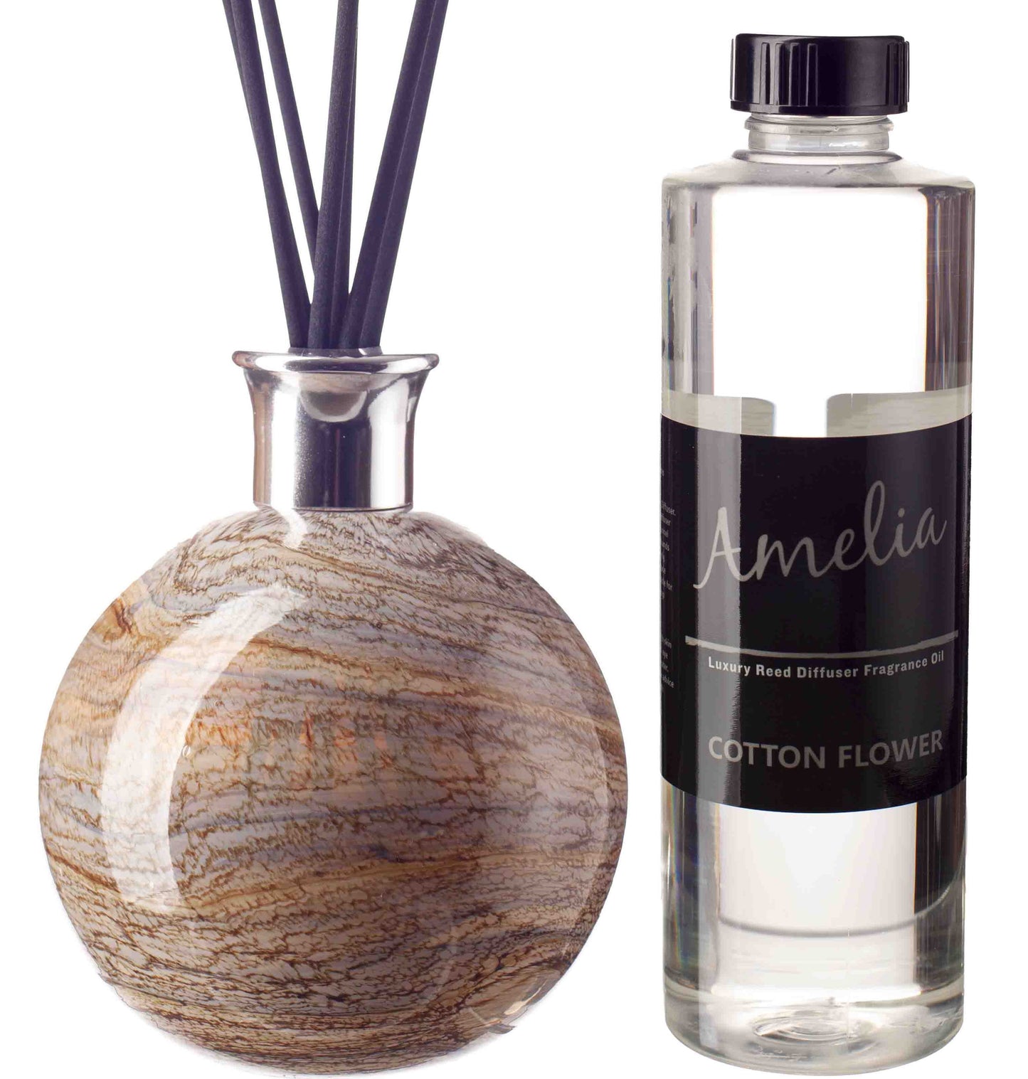 Large Sphere Reed Diffuser - Natural Stone