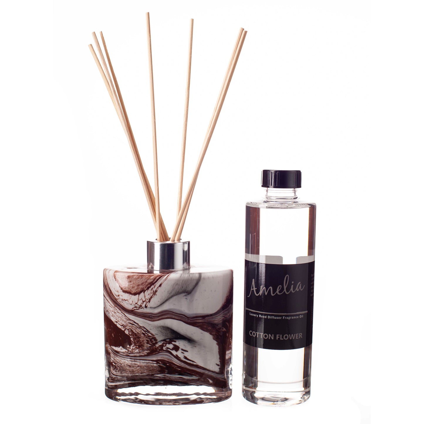 Small Ellipse Reed Diffuser - Carnelian Marble