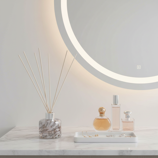 Small Cylinder Reed Diffuser - Silver & White