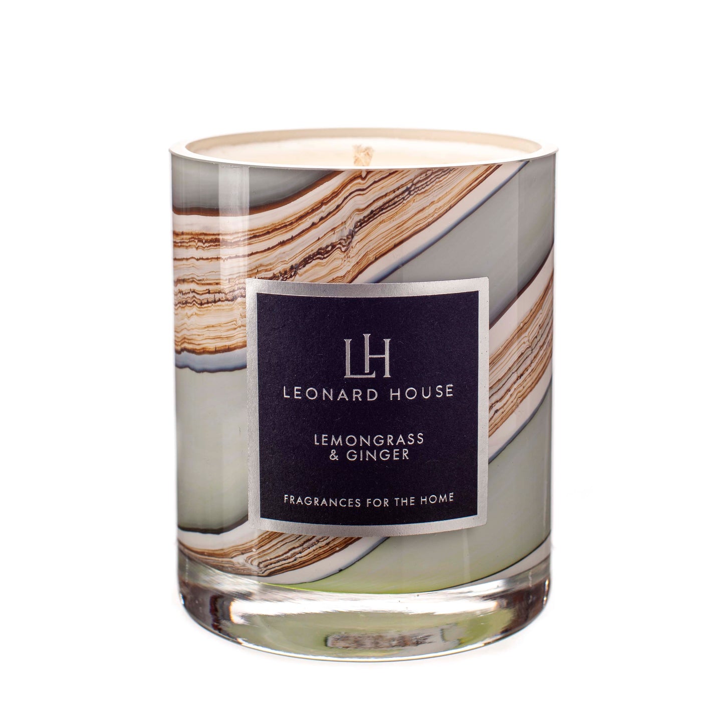 Lemongrass & Ginger Soy Wax Candle in Smoked Meadow