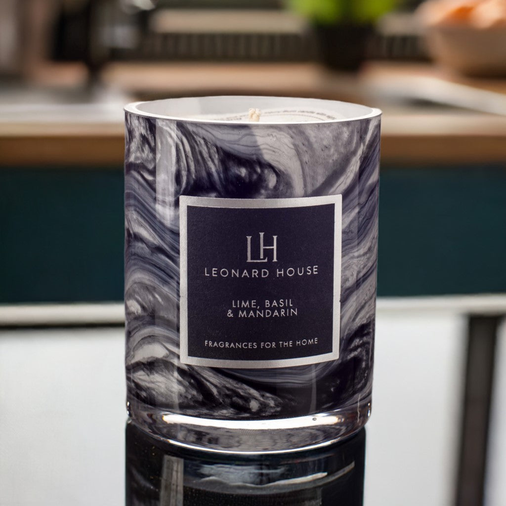 Lime, Basil & Mandarin Soy Wax Candle in Night Sky