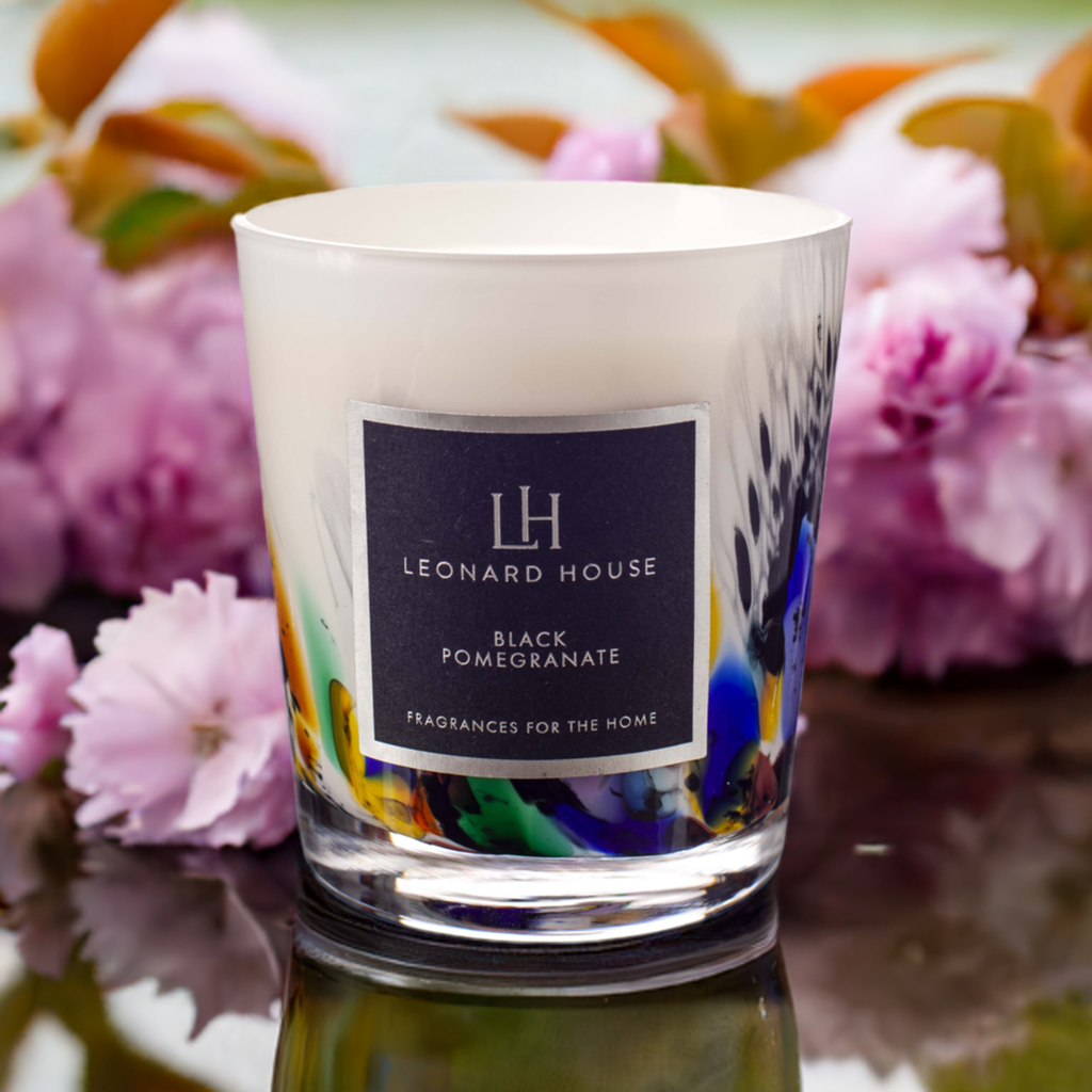 Black Pomegranate Soy Wax Candle in Colourfall