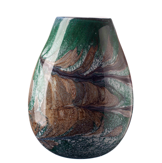 Oval Vase 30cm - Peacock Lustre