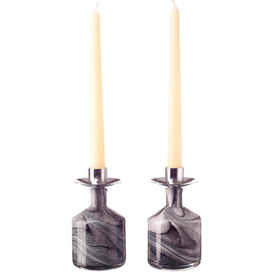 Pair of Taper Candle Holders in Night Sky
