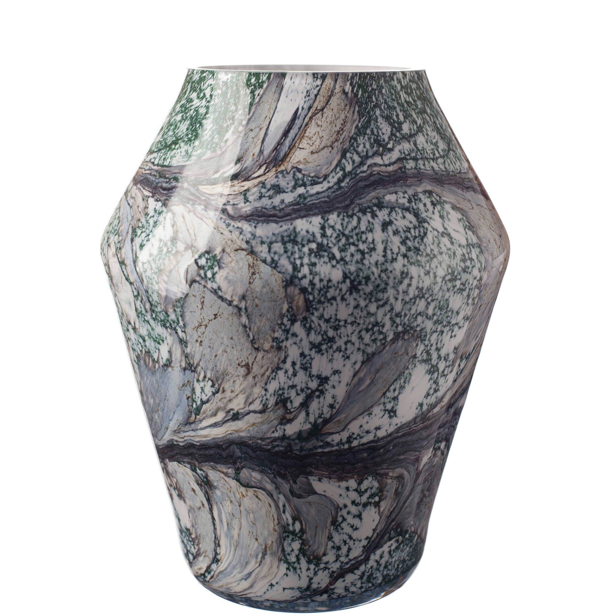 Diamond Vase 26cm - Peacock Lustre