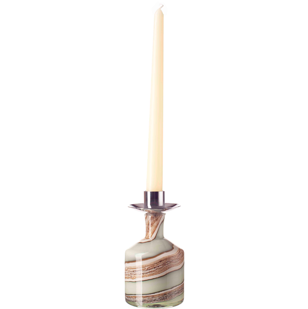 Glass Taper Candle Holder Height 15cm