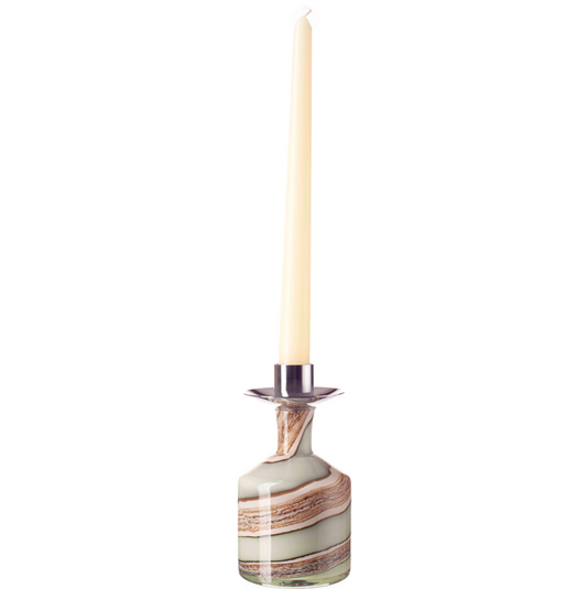 Glass Taper Candle Holder Height 15cm