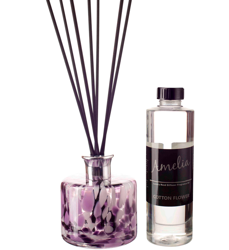 Cylinder Reed Diffuser - Purple, Black and White