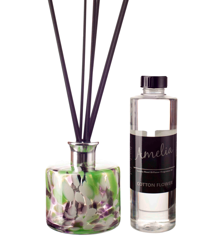 Cylinder Reed Diffuser - Green, Black and White
