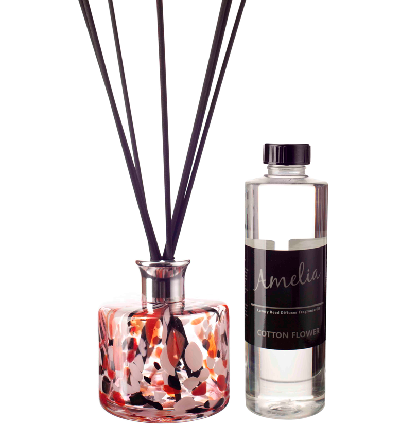 Cylinder Reed Diffuser - Red, Black and White