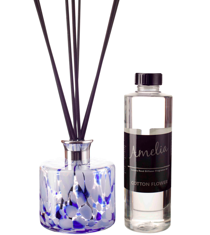 Cylinder Reed Diffuser - Blue and White
