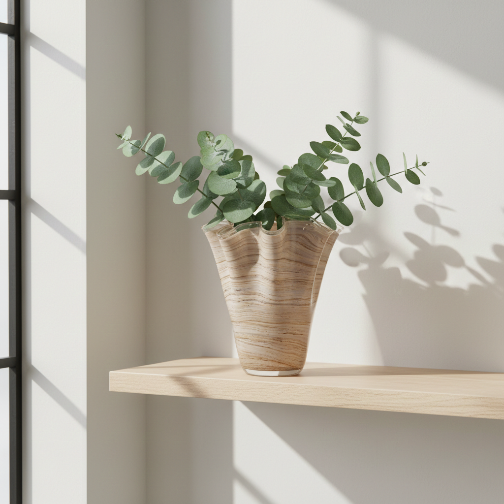 Handkerchief Vase 25cm - Natural Stone