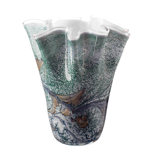 Handkerchief Vase 25cm - Peacock Lustre
