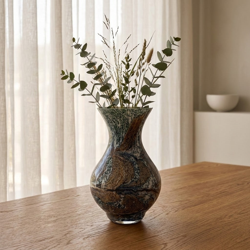 Posy Vase 25cm - Peacock Lustre