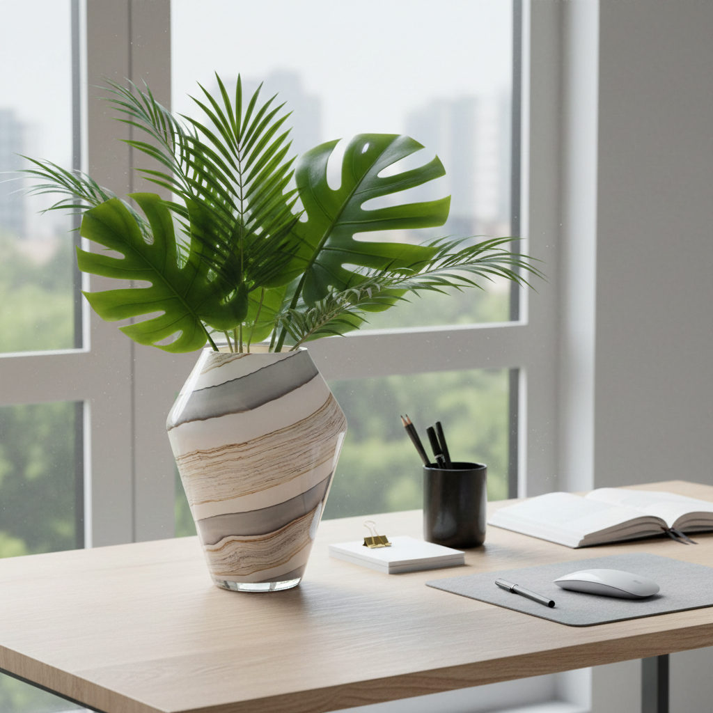 Diamond Vase 26cm - Smoked Meadows