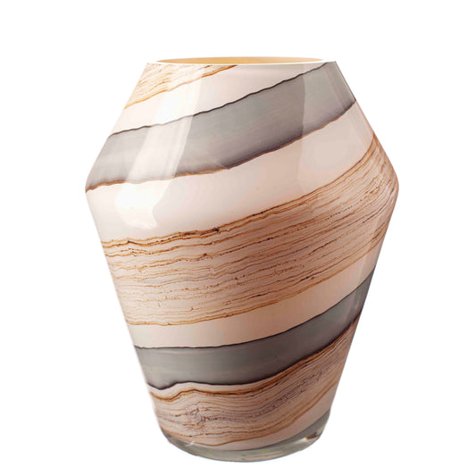 Diamond Vase 26cm - Smoked Meadows