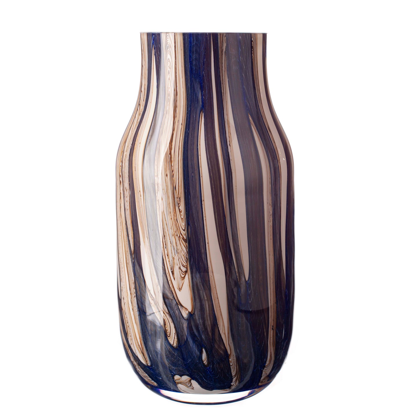 Tall Curved Vase 28cm - Naval Oak