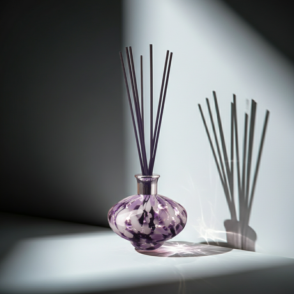 Oval Reed Diffuser - Purple, Black and White