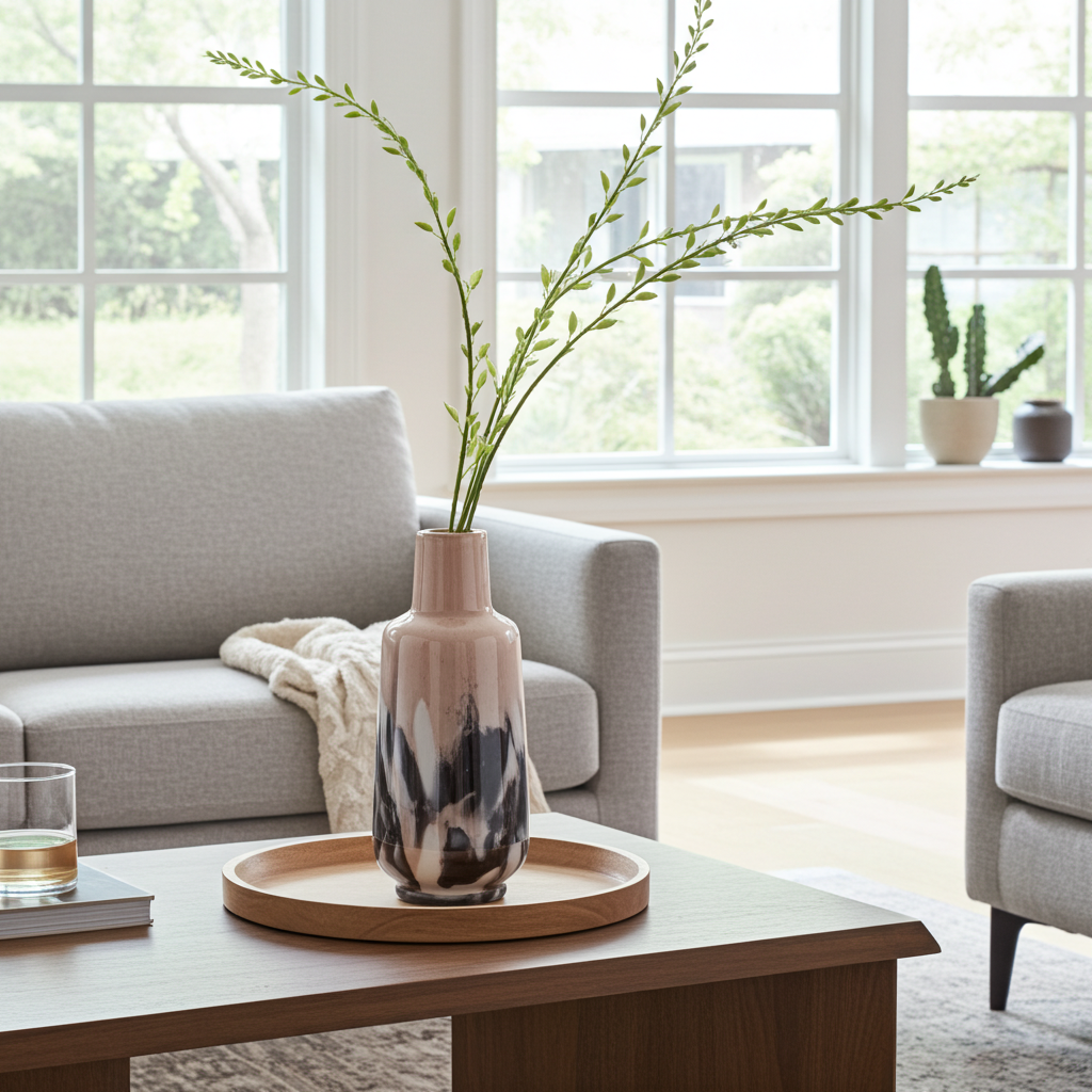 Tall Vase 27cm Lyon - Midnight Blush