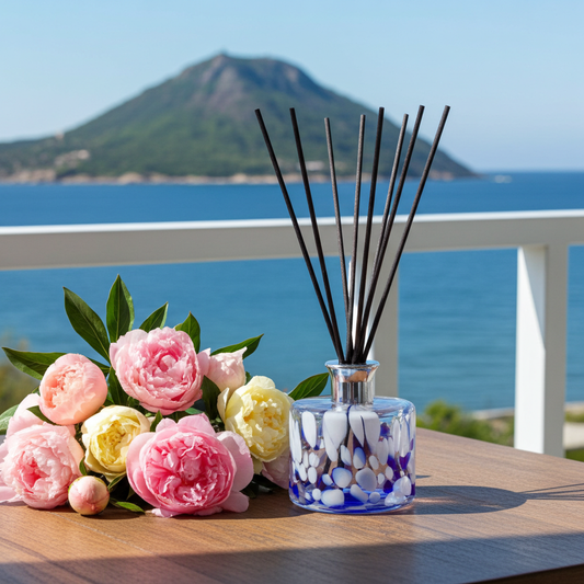 Cylinder Reed Diffuser - Blue and White
