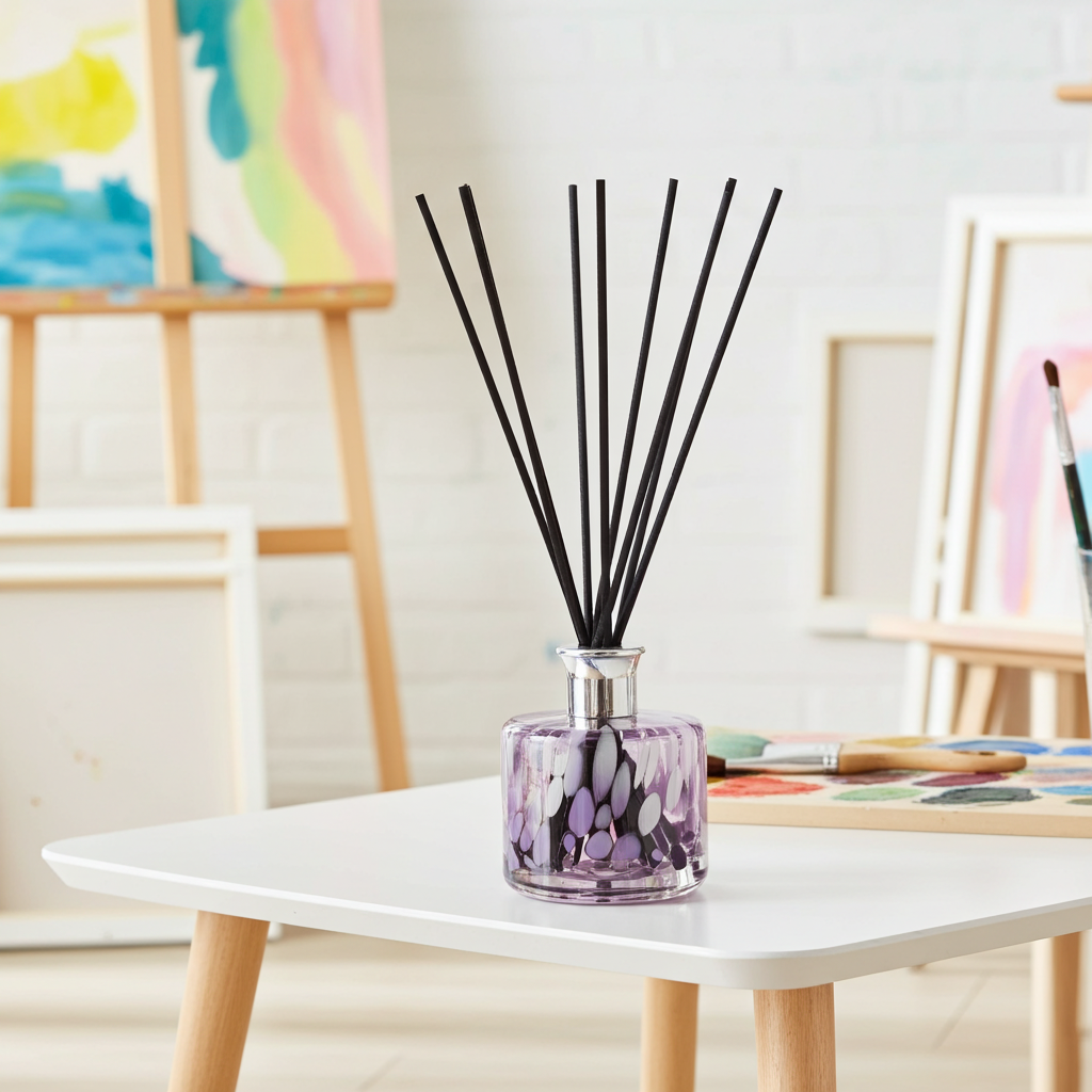 Cylinder Reed Diffuser - Purple, Black and White