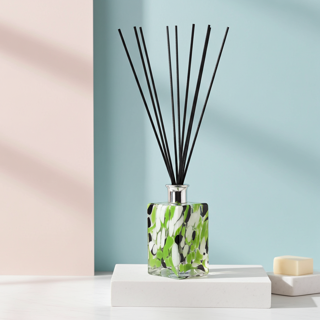 Rectangle Reed Diffuser - Green, Black and White